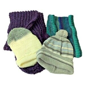 Winter Neck Wraps And Two Beanies